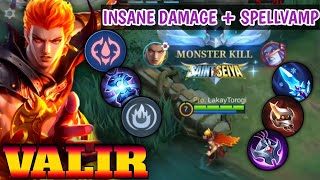 Untouchabble Valir  LifestealSlowBurn Build   Valir Gameplay  Mlbb [upl. by Agnella]