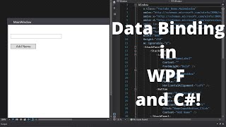 Data Binding in WPF with a Simple Example  WPF C Tutorial Part 5 [upl. by Madelene]