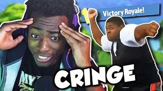 REACTING TO FORTNITE BOOGIEDOWN DANCE MOVES Fortnite Cringe  Whos Chaos [upl. by Gabe]