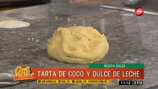 Receta dulce Tarta de Coco y Dulce de Leche [upl. by Westberg]