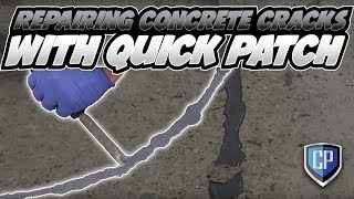 Repairing Concrete Cracks w Quick Patch [upl. by Dusa778]