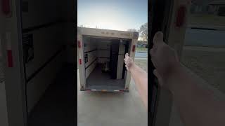 Queen size mattress and box spring in UHaul 5X8 enclosed trailer [upl. by Asehr]