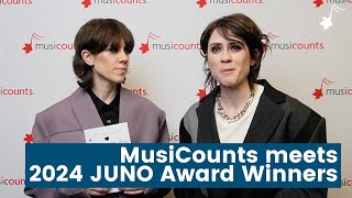 MusiCounts Meets 2024 JUNO Award Winners [upl. by Wadell]