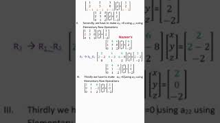 Gaussian elimination Method to solve system of linear equations in 3 variables [upl. by Sillyrama]