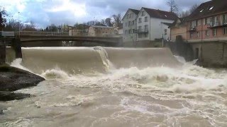 Bischofszell TG Sitter führt Hochwasser [upl. by Nnaeinahpets428]