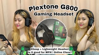 MURANG GAMING HEADSET  Plextone G800 HEADSET REVIEW  UNBOXING  SHOPEE PH [upl. by Yrahca130]