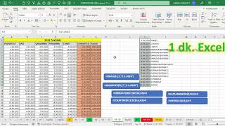 Excel 1 Dakika  2023 Takvimi [upl. by Garneau]