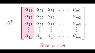 Example of a Transpose of a matrix [upl. by Clementas]