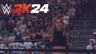 WWE 2K24  Stacy Keibler Entrance Signature Finisher Victory [upl. by Nidak651]