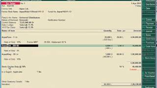 Sales Invoice with excise in Tally Erp9 [upl. by Annad618]