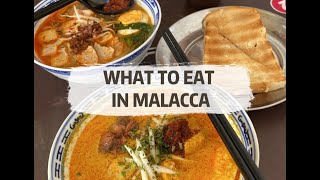 What to Eat in Malacca  Restaurants and Cafes  Food Tour Melaka 2022 [upl. by Arezzini369]