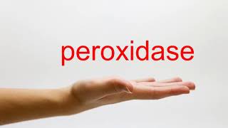 How to Pronounce peroxidase  American English [upl. by Fidelis673]