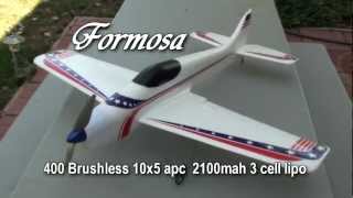 GWS Formosa F3A Brushless 400 flies FAI Pattern [upl. by Gilford]