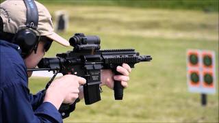 HK416C also written HK 416C AR SBRPDW Fired on FullAuto by David Crane of DefenseReviewcom DR [upl. by Lalla]