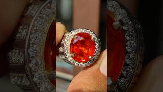 Orange sapphire Songea 4 CT meja lebar [upl. by Hadley885]