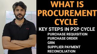 Procurement Cycle  Procure to Pay Cycle  P2P Cycle [upl. by Ellehcan]