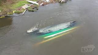 09172020 Ono Island AL  Hurricane Sally Storm Surge  Drone of Destroyed Boats and Coastline [upl. by Anawd]