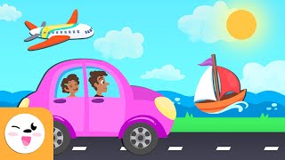 Les moyens de transport pour les enfants  Transports terrestres aquatiques et aériens [upl. by Nylassej866]