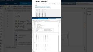 create a matrix MATLAB math matlab numericalanalysis matrix [upl. by Jude]