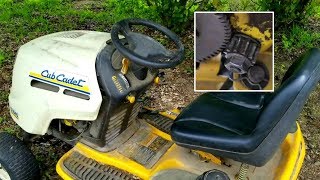 Easy Fix for Riding Mower Steering Issue  Howto Repair Pops Out of Gear [upl. by Joelly]