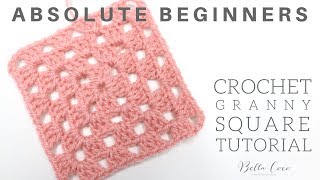 CROCHET How to Crochet a Granny Square  Absolute Beginners  Bella Coco [upl. by Ettegdirb792]