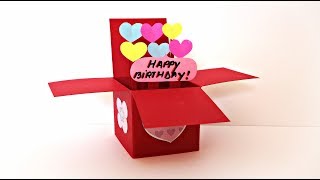 Explosion Box Pop Up Card  Handmade Birthday Gifts  Birthday card DIY  Maison Zizou [upl. by Kieger]