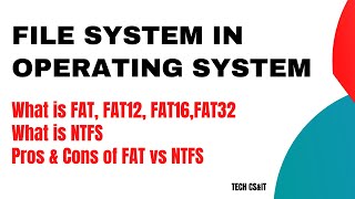 File System in Operating System  What is FAT FAT12 FAT16FAT32  What is NTFS [upl. by Clovis]