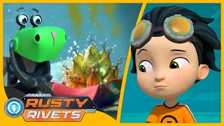 Rusty and the Stinky Plant 🌼  Rusty Rivets  Cartoons for Kids [upl. by Eyanaj]