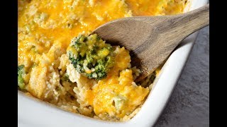 Cheesy Broccoli and Rice  How to Make Broccoli Cheese and Rice Casserole [upl. by Nonah]