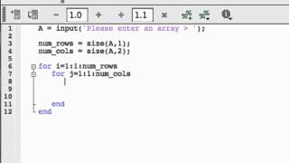 FOR loops in MATLAB Nested FOR loops [upl. by Anerda257]