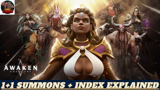 Awaken Chaos Era  Summons  Index Explained  Limited Summon Hero Thoughts [upl. by Zoila]