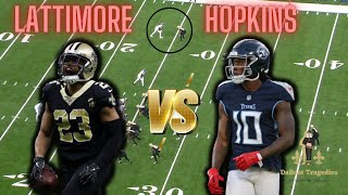 Marshon Lattimore vs Deandre Hopkins Every Route [upl. by Clute]