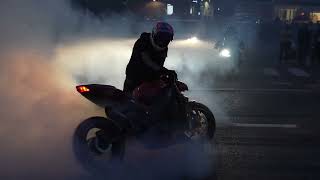 The Motorbiker Makes a Break Stand burnouts enginesound motorbiker motorbikes [upl. by Saeger]