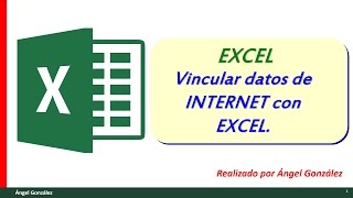 Excel Vincular datos de Internet con Excel [upl. by Mount]