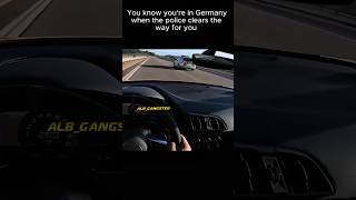 When you are speeding and the Police clear way for you shorts germany police autobahn porsche [upl. by Anauqed]