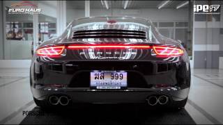 PORSCHE 911 CARRERA 4S w IPE F1 full exhaust system [upl. by Nairehs]