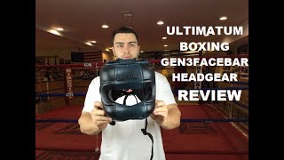 Ultimatum Boxing Gen3FaceBar Professional Facebar Headgear Review by ratethisgear [upl. by Linnie]