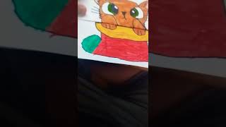 COLORED cute kitten stack folding surprise art cute foldingsurprise folding [upl. by Civ]