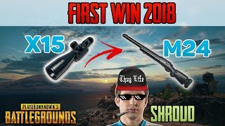 M24  x15 Scope  Shroud win first solo game 2018  PUBG HIGHLIGHTS TOP 1 35 [upl. by Kubetz718]