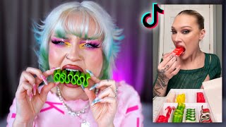 Trying viral Tik Tok candy that destroys my teeth [upl. by Gass]