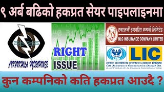 Right share pipeline companies  Sebon  Hydropower  Insurance  Nepse  Hydropower share in nepal [upl. by Edita]