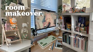 aesthetic amp cozy room makeover 🎀 desk setup kpop shelf unboxing controller  desk accessories 🎮🎧 [upl. by Pennie872]