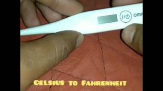 Omron के थर्मामीटर में Celsius से Fahrenheit में कैसे सेट करें  How to use Omron Thermometer [upl. by Lipinski]