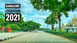 Bangalore Lockdown 2021  Never seen before traffic free roads of central Bangalore [upl. by Donnelly]