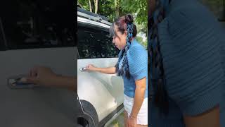 SH  Prank my sister by door car  Trò đùa với chị gái bằng cánh cửa xe oto shorts [upl. by Anecusa]