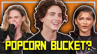 DUNE 2 Cast Interviews Get Spicy  Timothée Chalamet Zendaya Florence Pugh Austin Butler amp More [upl. by Ardnaz983]