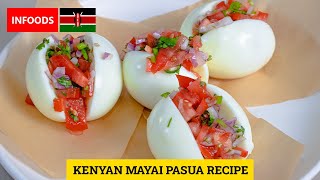 🇰🇪 Kenyan Mayai Pasua Recipe  How to Make Mayai Pasua  Kenyan Street Food  Infoods [upl. by Zebulen]