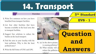 14 Transport  Question Answers  5th standard  Environmental Studies Part 1 [upl. by Ylrebmic]