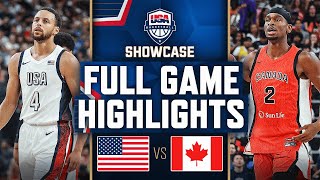 CANADA vs USA  USAB SHOWCASE  FULL GAME HIGHLIGHTS  July 10 2024 [upl. by Yzeerb]