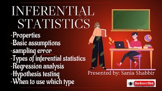 Inferential statistics in Urdu amp Hindi  Types of Inferential Statistics  Hypothesis Testing  07 [upl. by Annohsat]